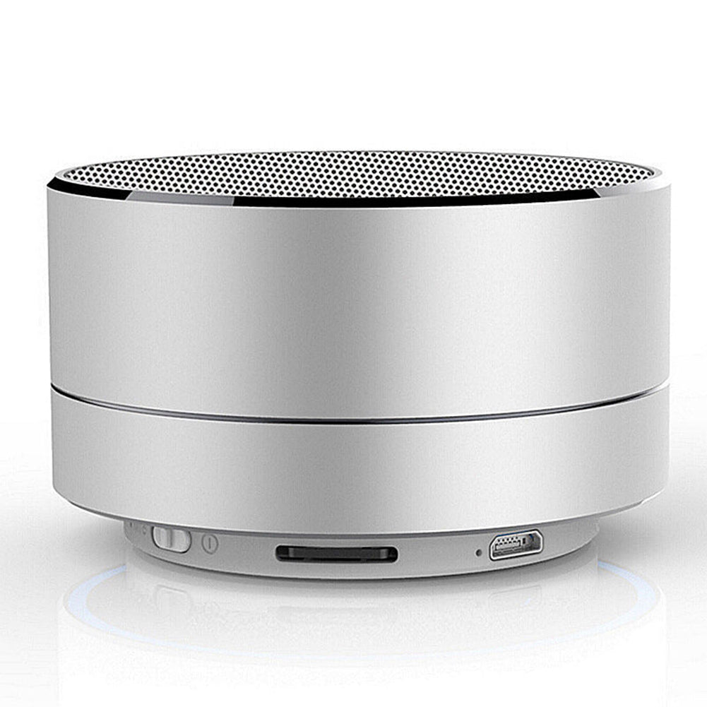 Wireless Mini Super Bass Bluetooth Music Speaker For Samsung iPhone iPad Tablet Silver Grey