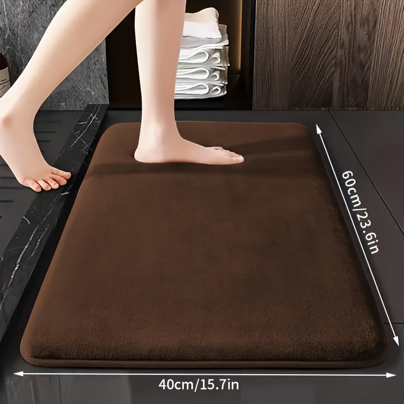 Luxury Memory Foam Bath Mat - Non-Slip, Soft Polyester, Quick-Dry & Absorbent - Perfect for Bathroom Floors, Valentine's Day