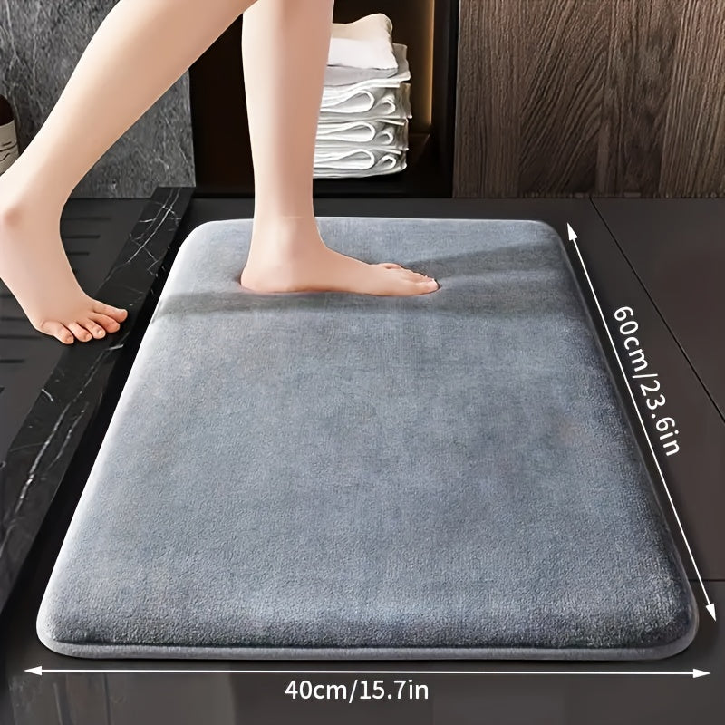 Luxury Memory Foam Bath Mat - Non-Slip, Soft Polyester, Quick-Dry & Absorbent - Perfect for Bathroom Floors, Valentine's Day