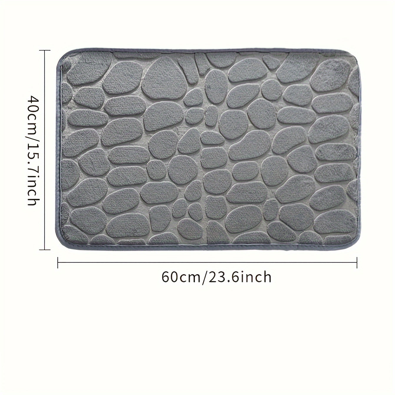 Soft Comfort 450gsm Coral Fleece Bath Rug - Non-Slip PVC Backing, Machine Washable, Low Pile, Flat Woven, Oblong Shape - Excellent Absorbency Bathroom Mat