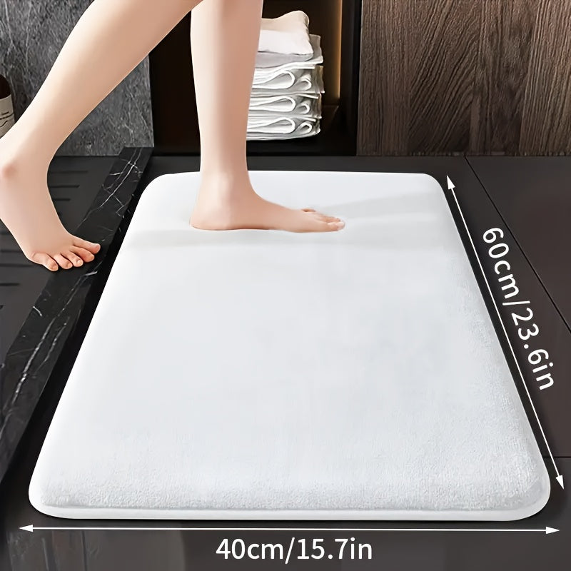 Luxury Memory Foam Bath Mat - Non-Slip, Soft Polyester, Quick-Dry & Absorbent - Perfect for Bathroom Floors, Valentine's Day