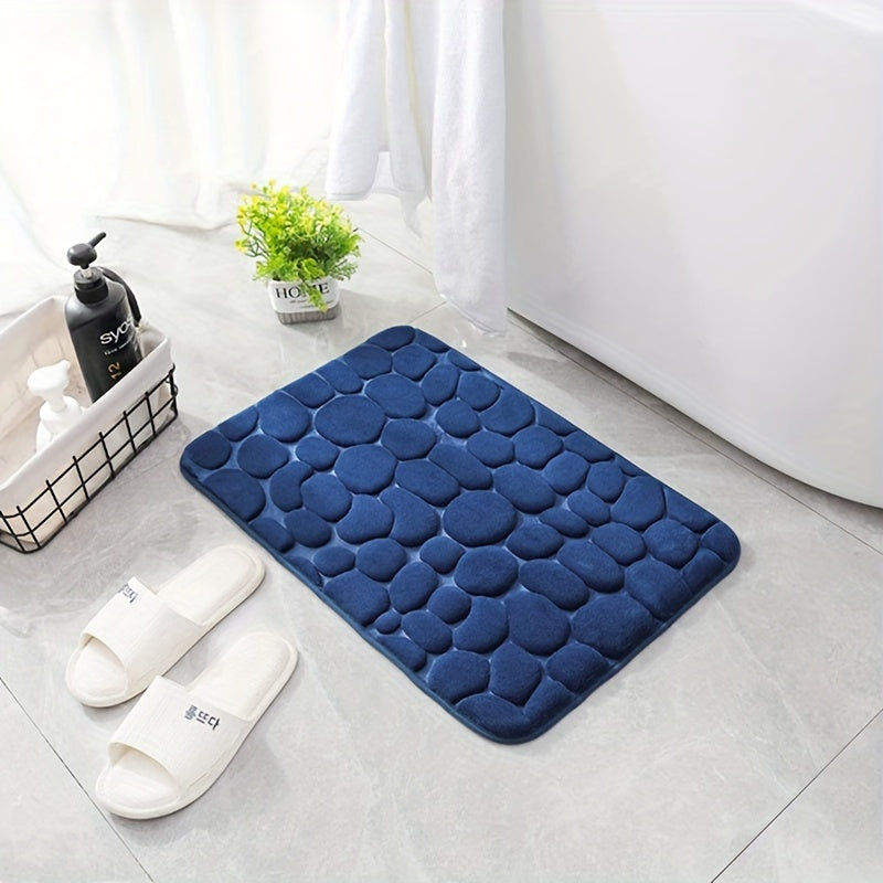 Soft Comfort 450gsm Coral Fleece Bath Rug - Non-Slip PVC Backing, Machine Washable, Low Pile, Flat Woven, Oblong Shape - Excellent Absorbency Bathroom Mat