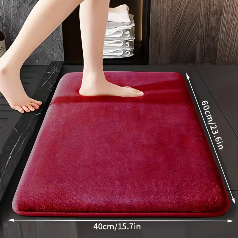 Luxury Memory Foam Bath Mat - Non-Slip, Soft Polyester, Quick-Dry & Absorbent - Perfect for Bathroom Floors, Valentine's Day