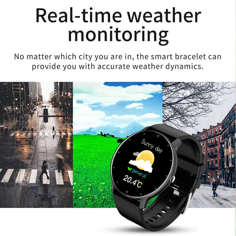 LIGE 2023 New Smart Watch Men Full Touch Screen Sport Fitness Watch IP67 Waterproof Bluetooth For Android ios smartwatch Men+box