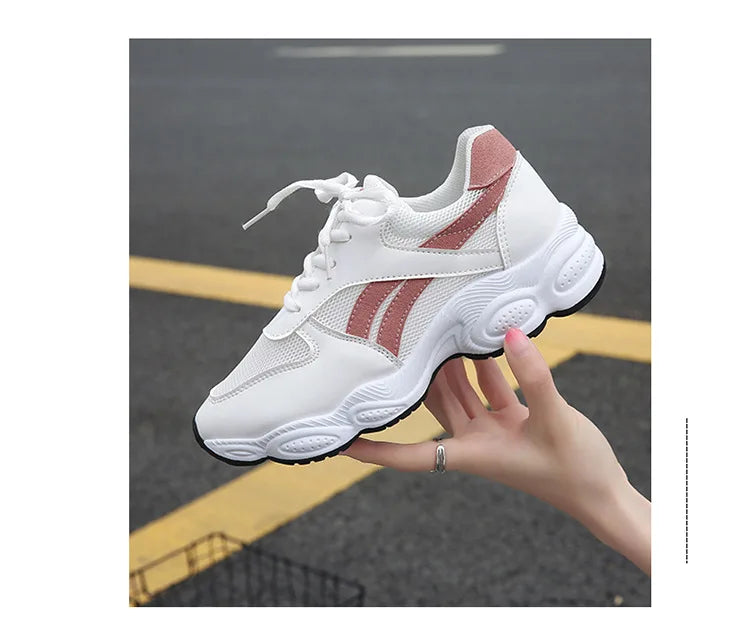 Breathable Sports Shoes Female Students Wild Track Shoes Fitness Net Women Shoes Vogue Table Tennis Shoes Sneakers