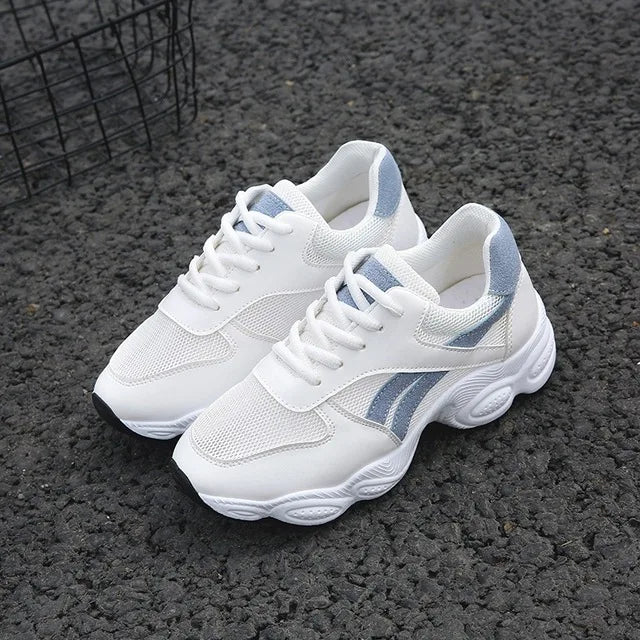 Breathable Sports Shoes Female Students Wild Track Shoes Fitness Net Women Shoes Vogue Table Tennis Shoes Sneakers