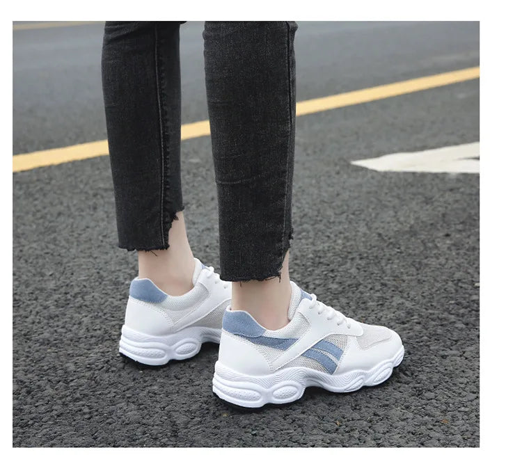 Breathable Sports Shoes Female Students Wild Track Shoes Fitness Net Women Shoes Vogue Table Tennis Shoes Sneakers