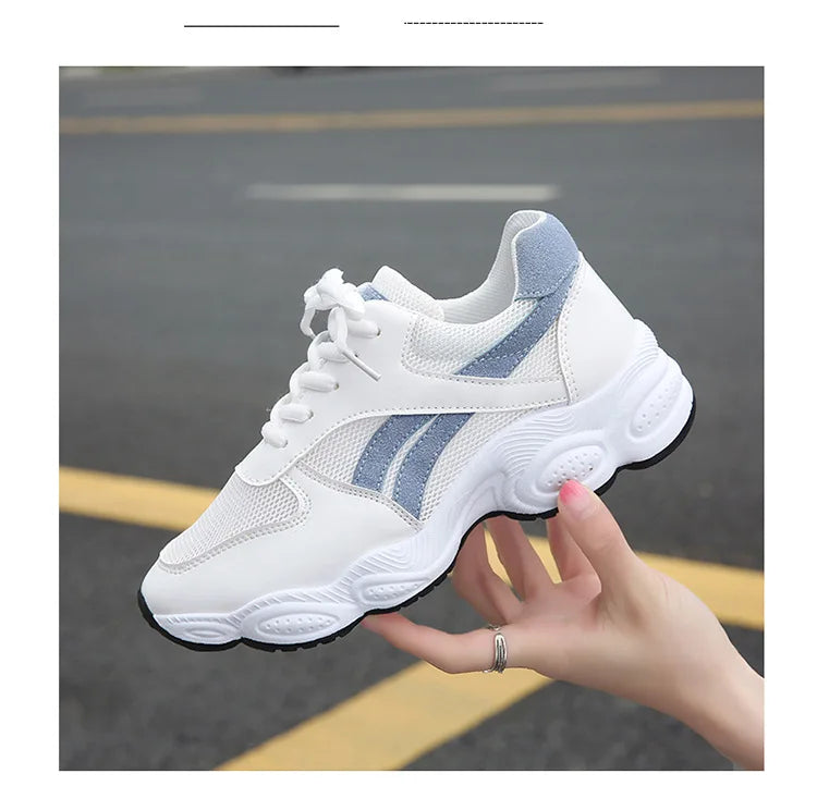 Breathable Sports Shoes Female Students Wild Track Shoes Fitness Net Women Shoes Vogue Table Tennis Shoes Sneakers