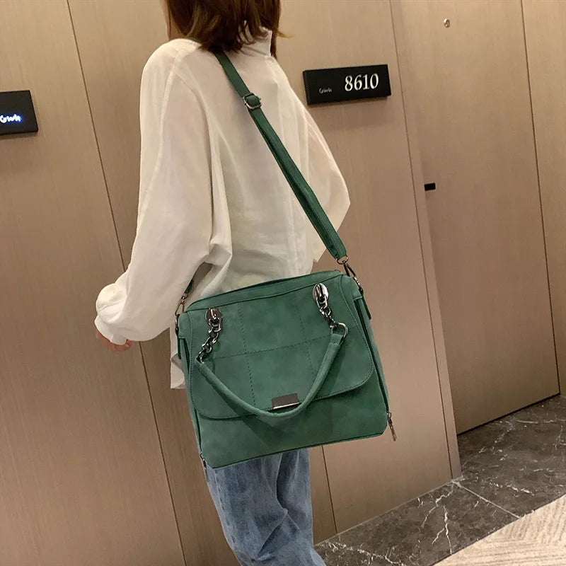 Matte Ladies Handbag Scrub Women's Shoulder Crossbody Bag Female Boston Hand Bag PU Leather Casual Tote Luxury Travel Handbags