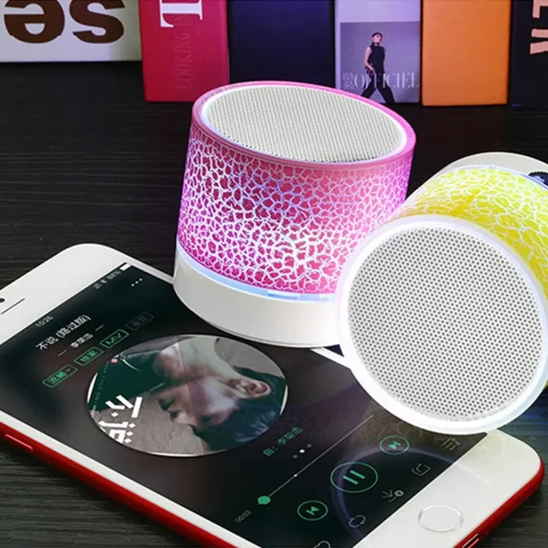 New Bluetooth Mini Speaker Wireless Speaker Colorful LED TF Card USB Subwoofer Portable MP3 Music Sound Column For PC Phone