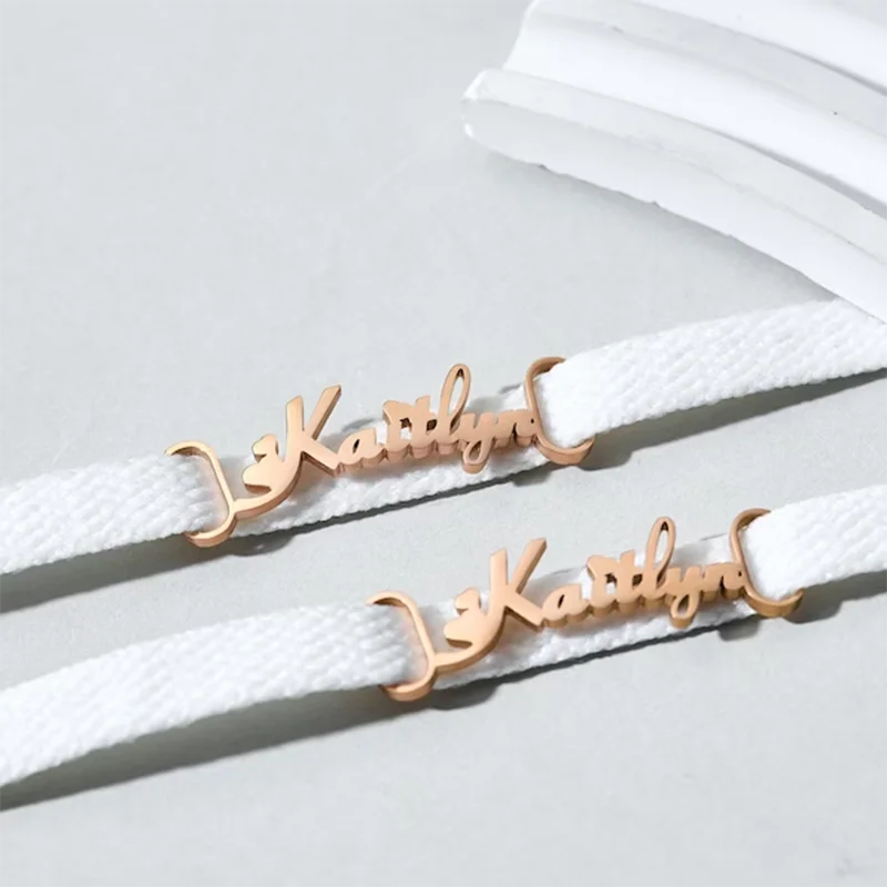 Personalized Customize Name Shoe Nameplate Shoelace Clips Charm Shoe Accessories Custom Airforce Shoe Laces Wedding Shoe Clips