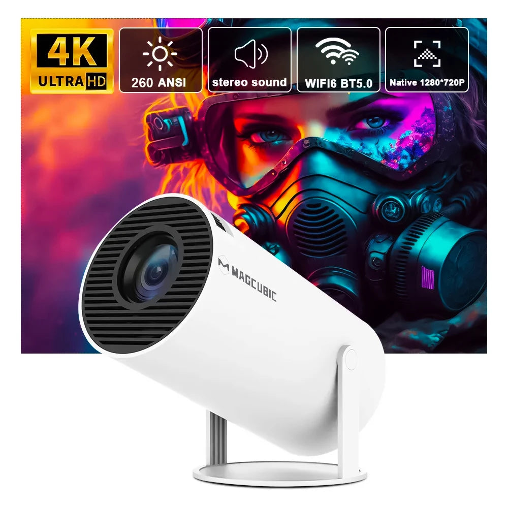 Magcubic Projector 4K Android 11 HY300 Pro Wifi6 260ANSI Allwinner H713 BT5.0 1080P 1280*720P Cinema Outdoor portable Projetor