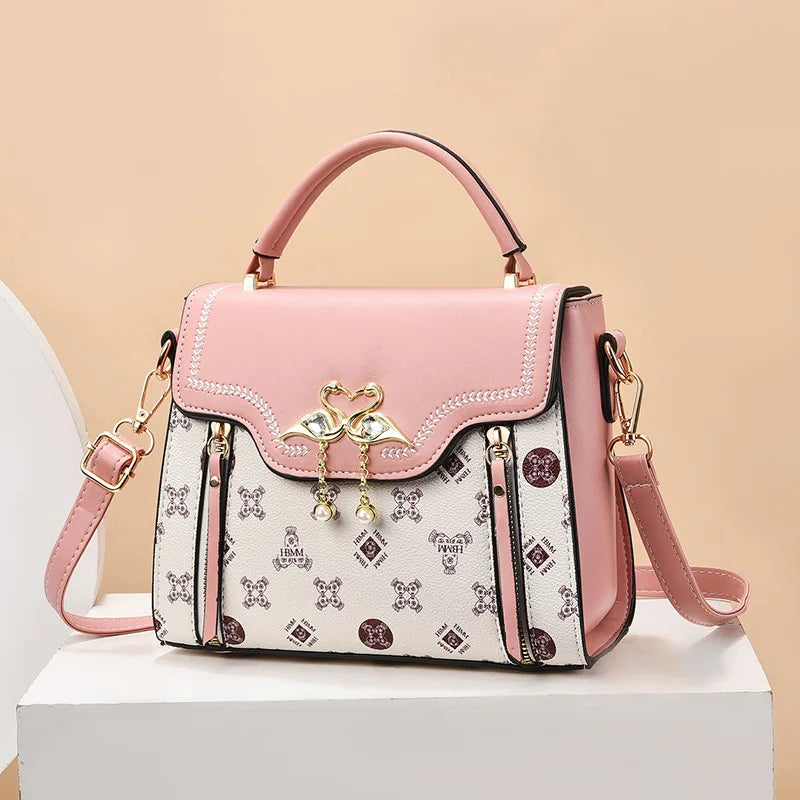 New Woman shoulder bag Large capacity Handbag for Women Crossbody bag pattern PU Portable bucket bag ladies messenger bags