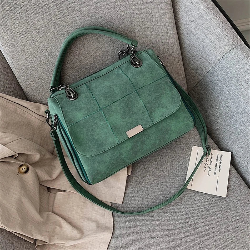 Matte Ladies Handbag Scrub Women's Shoulder Crossbody Bag Female Boston Hand Bag PU Leather Casual Tote Luxury Travel Handbags