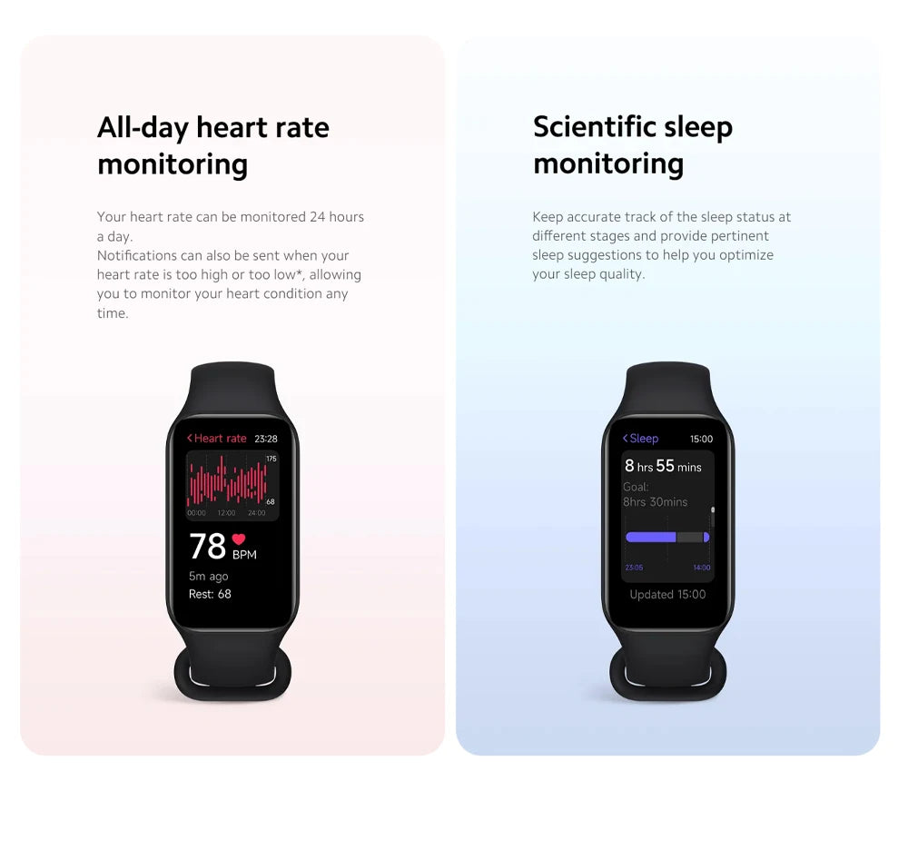 New Global Version Xiaomi Smart Band 8 Active1.47" LCD Display Bluetooth 5ATM Waterproof Heart Rate Monitor 50+ Sport Modes