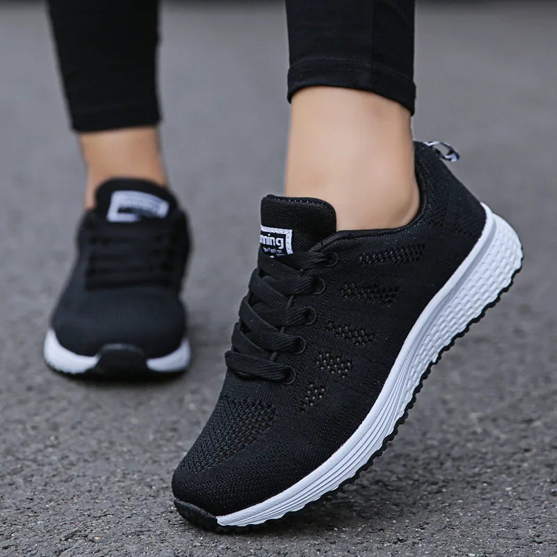 Women Running Shoes Lightweight Anti-slip Female Sports Shoe Outdoor Soft Men Sneaker Lace Up Fashion Next% Flyease Tenis zapati