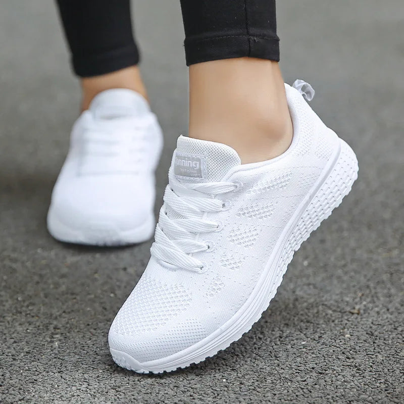 Women Running Shoes Lightweight Anti-slip Female Sports Shoe Outdoor Soft Men Sneaker Lace Up Fashion Next% Flyease Tenis zapati