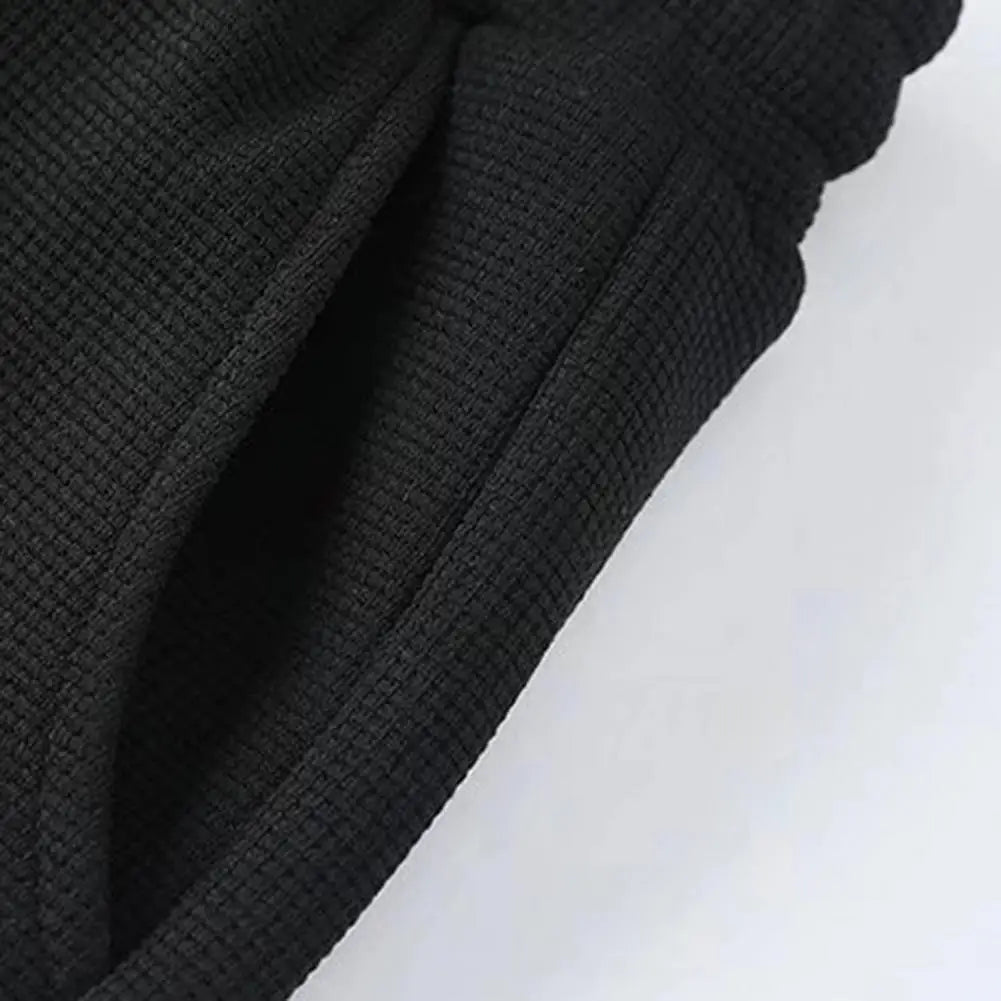 Adjustable Waistline Pants Men's Spring/fall Street Style Sport Trousers with Side Pockets Drawstring Elastic Waist Ankle-banded