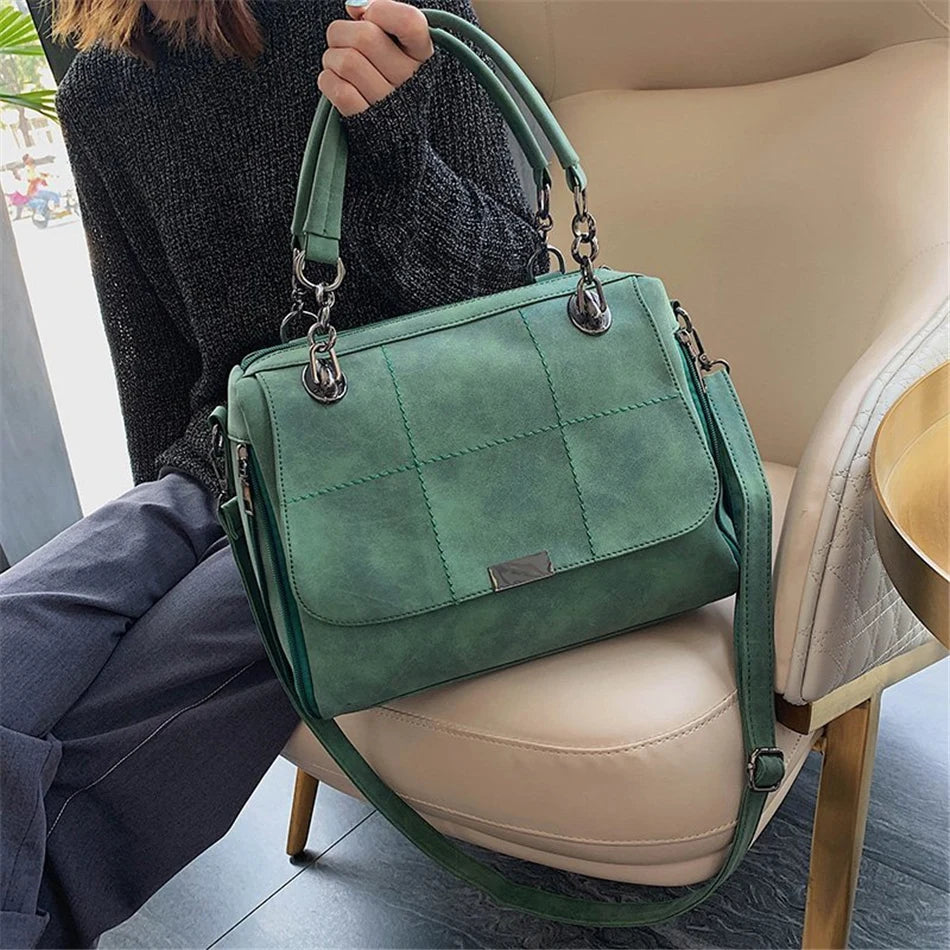 Matte Ladies Handbag Scrub Women's Shoulder Crossbody Bag Female Boston Hand Bag PU Leather Casual Tote Luxury Travel Handbags