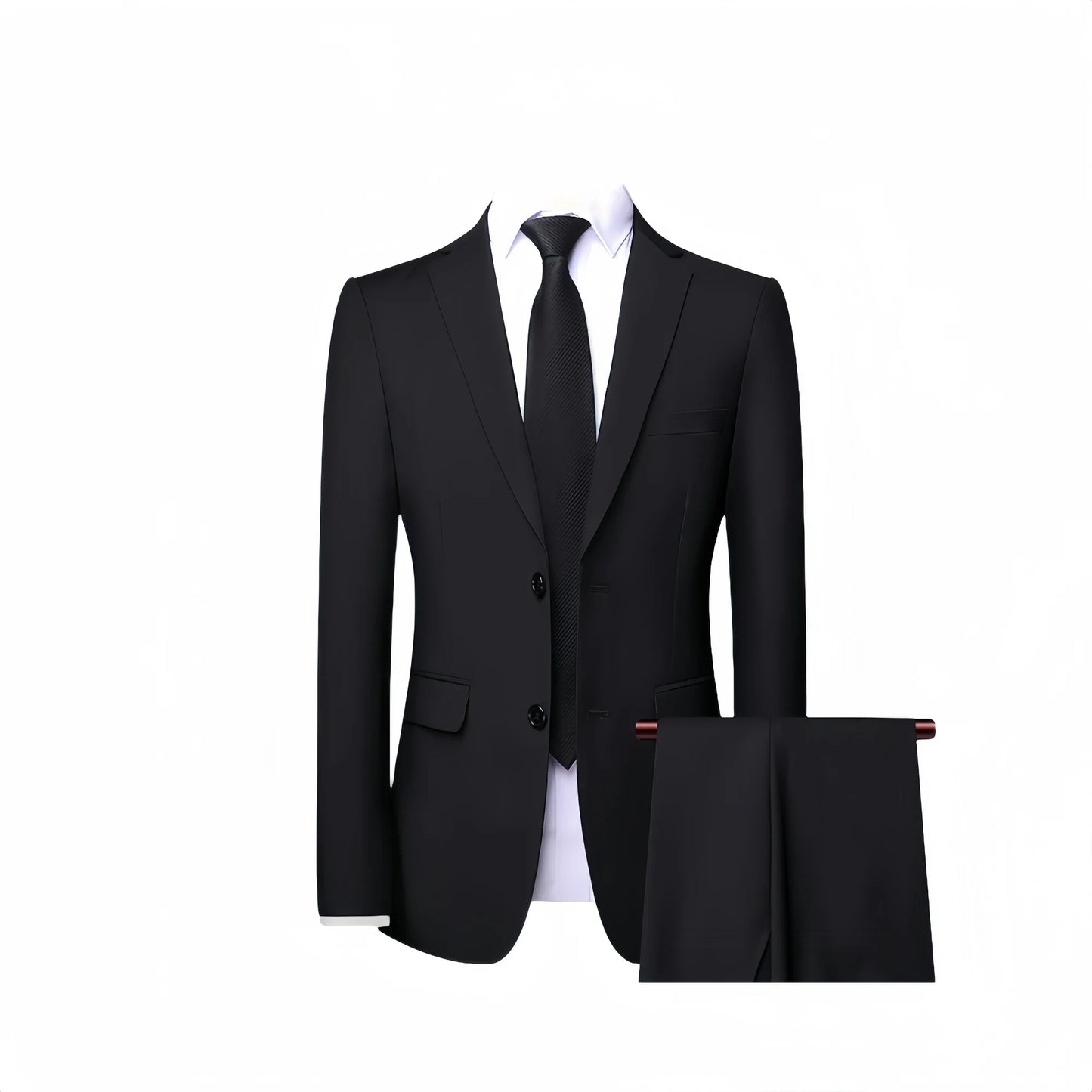 High End Brand Men's Fashion Business Slim Solid Color Professional Suit Wedding Groom Best Man Suit (Blazer+pants) Ropa Hombre