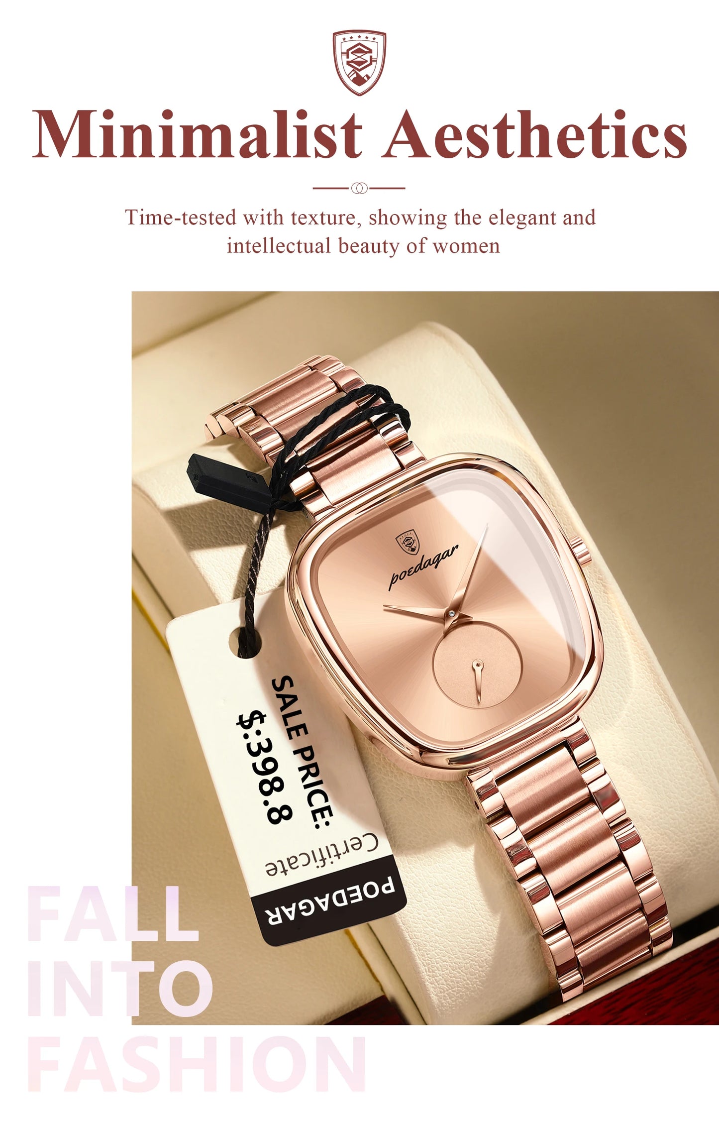 POEDAGAR Luxury Watch for Woman Waterproof Stainless Steel Quartz Ladies Watch High Quality Women's Watches Elegant Female Clock