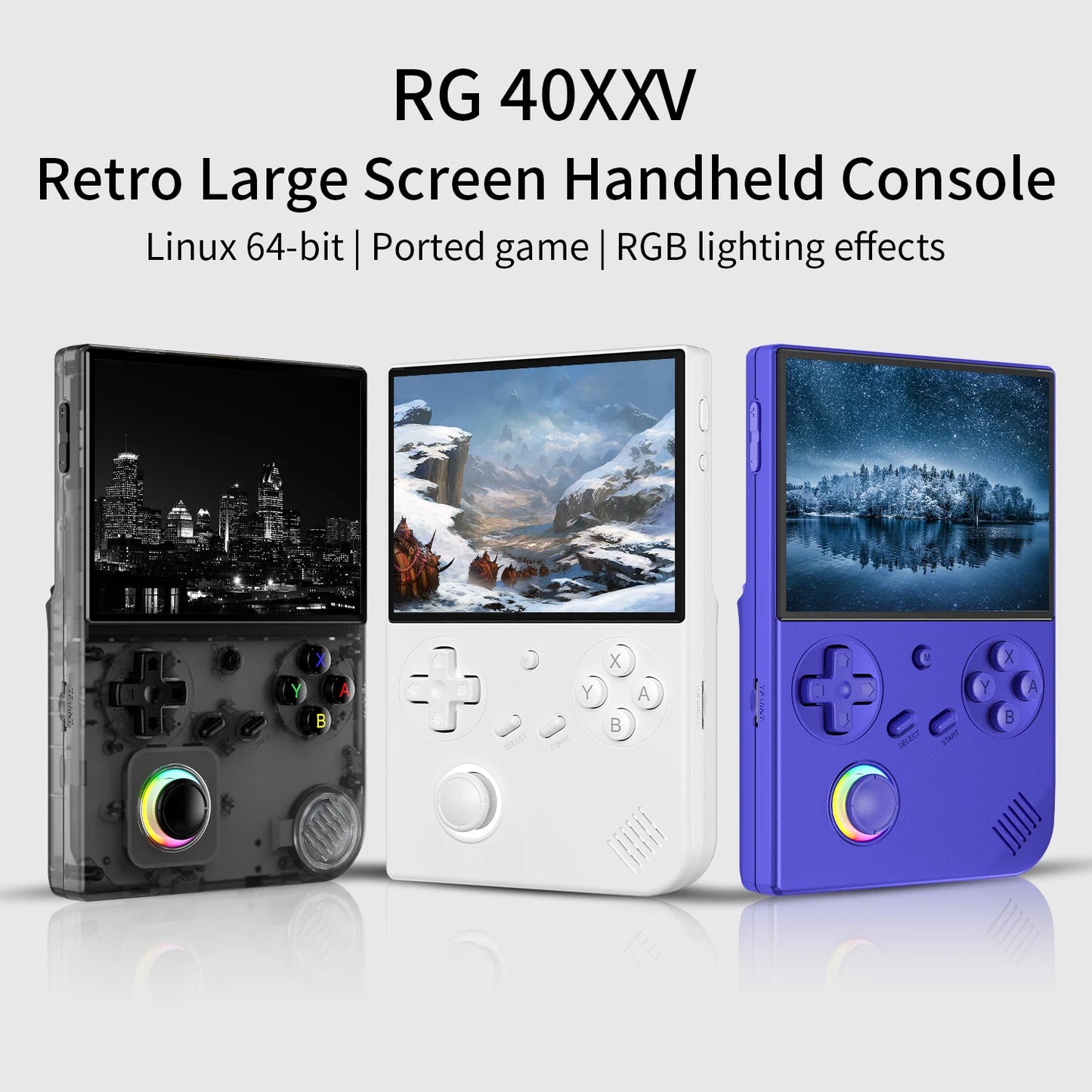 ANBERNIC RG 40XXV 64 Bit Linux Retro Handheld Game Console 4.0'' IPS Screen Supports 5G WiFi Bluetooth HD-Support Output RG40XXV