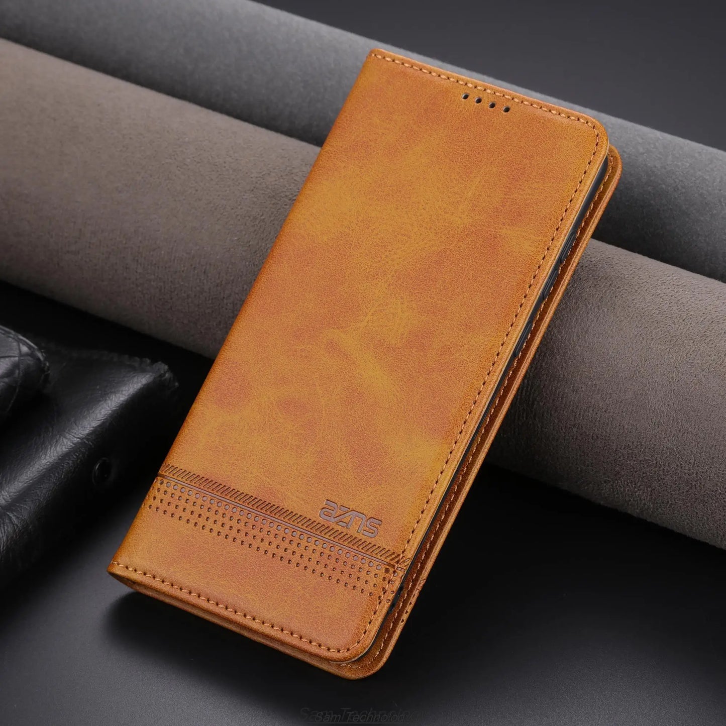 Deluxe Magnetic Adsorption Leather Fitted Case for Huawei P60 / Huawei P60 Pro Flip Cover Protective Case Capa Fundas Coque