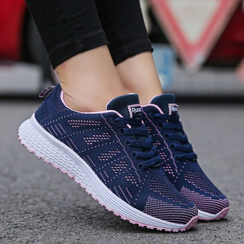 Women Running Shoes Lightweight Anti-slip Female Sports Shoe Outdoor Soft Men Sneaker Lace Up Fashion Next% Flyease Tenis zapati