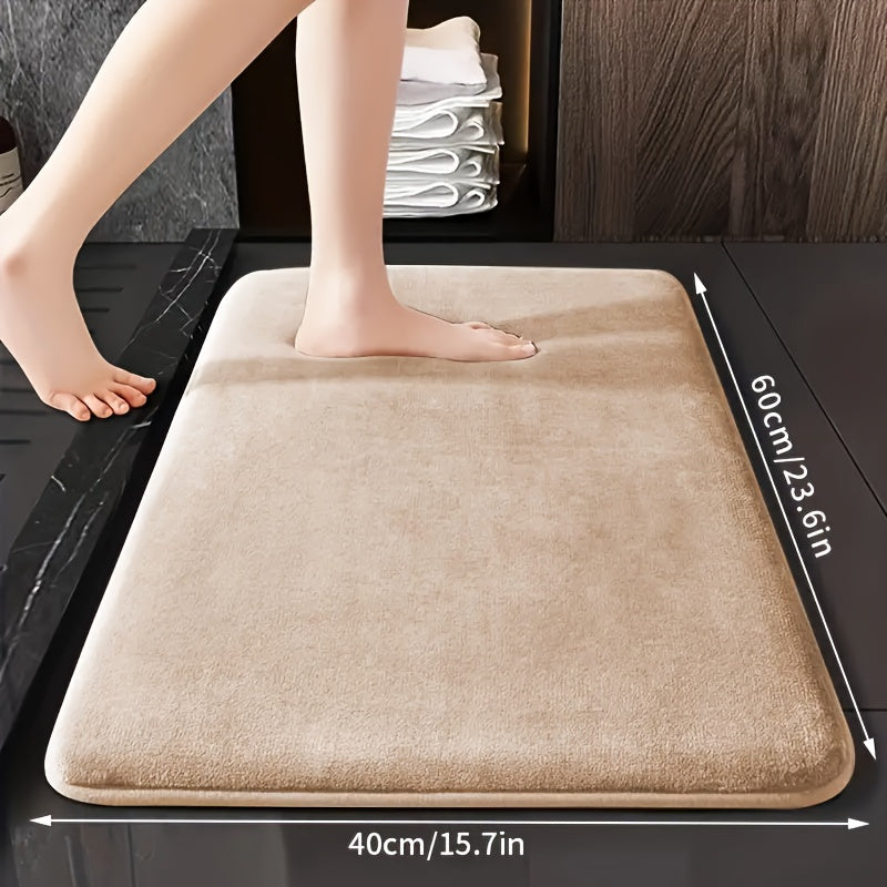 Luxury Memory Foam Bath Mat - Non-Slip, Soft Polyester, Quick-Dry & Absorbent - Perfect for Bathroom Floors, Valentine's Day