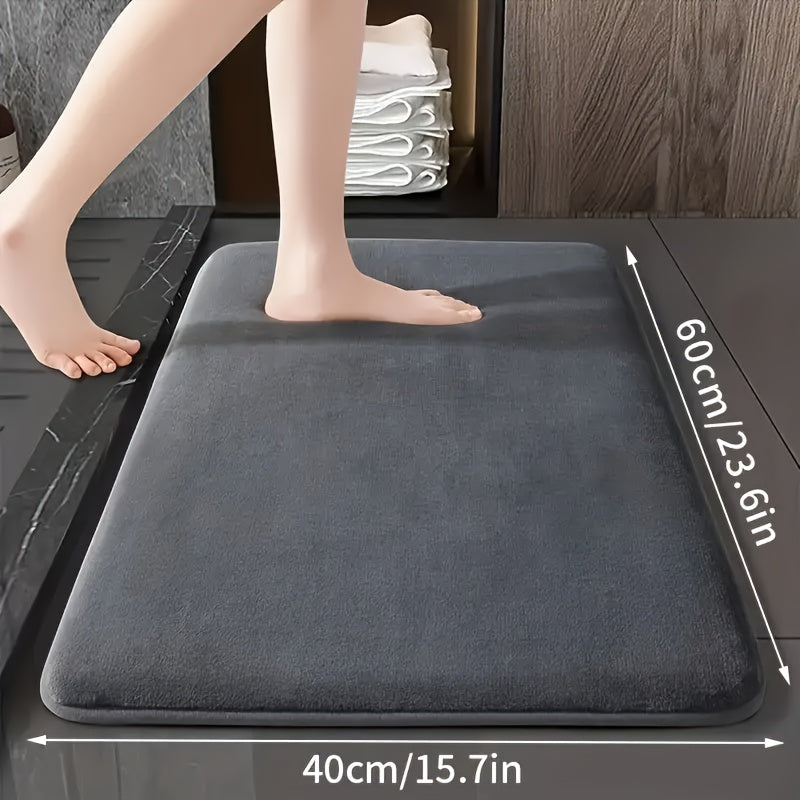 Luxury Memory Foam Bath Mat - Non-Slip, Soft Polyester, Quick-Dry & Absorbent - Perfect for Bathroom Floors, Valentine's Day